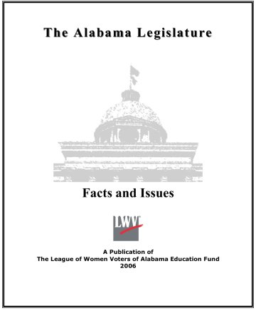 The Alabama Legislature: Facts and Issues -- report cover jpg