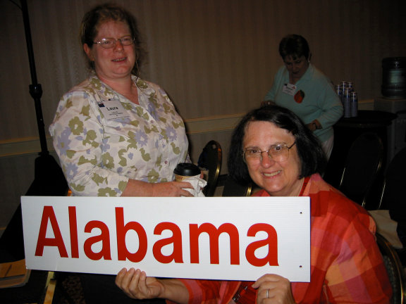 Laura Hill, East Alabama, and Kathy Byrd, Tuscaloosa, at LWVUS Convention