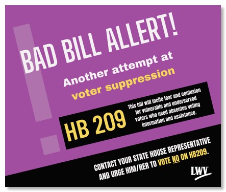 Instagram post - Bad Bill Alert HB209
